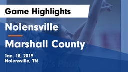 Nolensville  vs Marshall County  Game Highlights - Jan. 18, 2019
