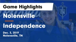Nolensville  vs Independence  Game Highlights - Dec. 3, 2019