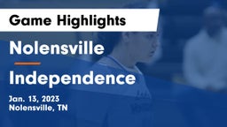 Nolensville  vs Independence  Game Highlights - Jan. 13, 2023