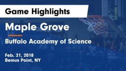 Maple Grove vs Buffalo Academy of Science Game Highlights - Feb. 21, 2018