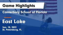 Canterbury School of Florida vs East Lake  Game Highlights - Jan. 18, 2022