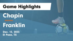 Chapin  vs Franklin  Game Highlights - Dec. 12, 2023