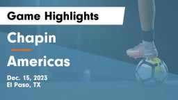 Chapin  vs Americas  Game Highlights - Dec. 15, 2023