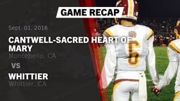 Recap: Cantwell-Sacred Heart of Mary  vs. Whittier  2016