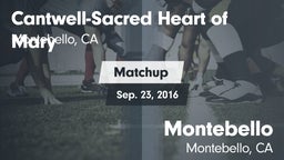 Matchup: Cantwell-Sacred vs. Montebello  2016