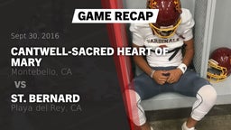Recap: Cantwell-Sacred Heart of Mary  vs. St. Bernard  2016