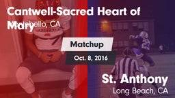 Matchup: Cantwell-Sacred vs. St. Anthony  2016