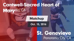 Matchup: Cantwell-Sacred vs. St. Genevieve  2016