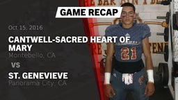 Recap: Cantwell-Sacred Heart of Mary  vs. St. Genevieve  2016