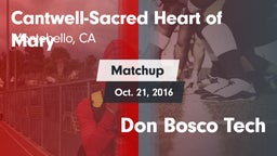 Matchup: Cantwell-Sacred vs. Don Bosco Tech 2016