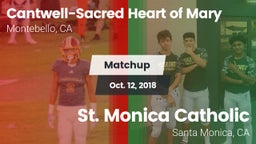 Matchup: Cantwell-Sacred vs. St. Monica Catholic  2018