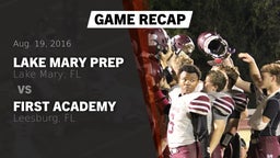 Recap: Lake Mary Prep  vs. First Academy  2016