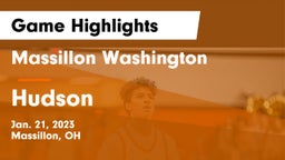 Massillon Washington  vs Hudson  Game Highlights - Jan. 21, 2023