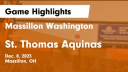 Massillon Washington  vs St. Thomas Aquinas  Game Highlights - Dec. 8, 2023