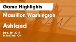 Massillon Washington  vs Ashland  Game Highlights - Dec. 30, 2017