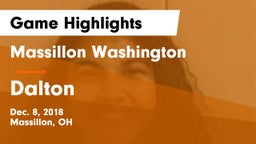 Massillon Washington  vs Dalton  Game Highlights - Dec. 8, 2018