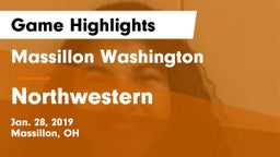 Massillon Washington  vs Northwestern  Game Highlights - Jan. 28, 2019