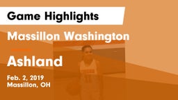 Massillon Washington  vs Ashland  Game Highlights - Feb. 2, 2019