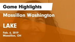 Massillon Washington  vs LAKE  Game Highlights - Feb. 6, 2019