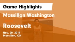 Massillon Washington  vs Roosevelt  Game Highlights - Nov. 20, 2019
