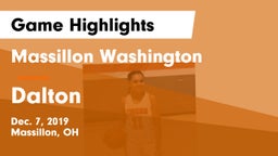 Massillon Washington  vs Dalton  Game Highlights - Dec. 7, 2019