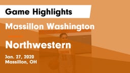 Massillon Washington  vs Northwestern  Game Highlights - Jan. 27, 2020