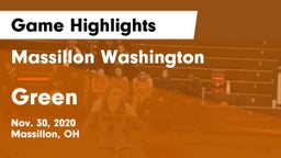 Massillon Washington  vs Green  Game Highlights - Nov. 30, 2020