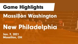 Massillon Washington  vs New Philadelphia  Game Highlights - Jan. 9, 2021