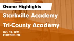 Starkville Academy  vs Tri-County Academy  Game Highlights - Oct. 18, 2021
