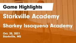 Starkville Academy  vs Sharkey Issaquena Academy Game Highlights - Oct. 20, 2021