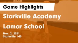 Starkville Academy  vs Lamar School Game Highlights - Nov. 2, 2021