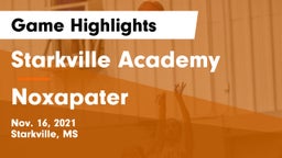 Starkville Academy  vs Noxapater  Game Highlights - Nov. 16, 2021