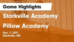 Starkville Academy  vs Pillow Academy Game Highlights - Dec. 7, 2021