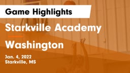 Starkville Academy  vs Washington  Game Highlights - Jan. 4, 2022