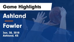 Ashland  vs Fowler  Game Highlights - Jan. 30, 2018