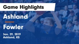 Ashland  vs Fowler  Game Highlights - Jan. 29, 2019