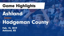 Ashland  vs Hodgeman County  Game Highlights - Feb. 15, 2019