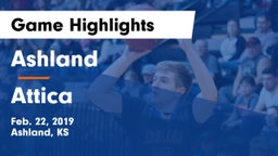 Ashland  vs Attica  Game Highlights - Feb. 22, 2019