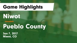 Niwot  vs Pueblo County  Game Highlights - Jan 7, 2017