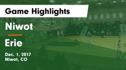 Niwot  vs Erie  Game Highlights - Dec. 1, 2017