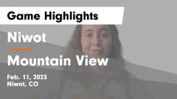 Niwot  vs Mountain View  Game Highlights - Feb. 11, 2023