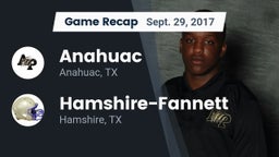Recap: Anahuac  vs. Hamshire-Fannett  2017