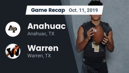 Recap: Anahuac  vs. Warren  2019