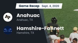 Recap: Anahuac  vs. Hamshire-Fannett  2020