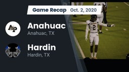 Recap: Anahuac  vs. Hardin  2020
