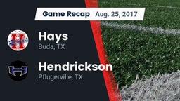 Recap: Hays  vs. Hendrickson  2017
