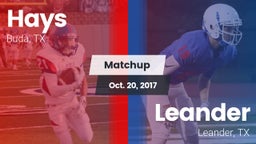 Matchup: Hays  vs. Leander  2017