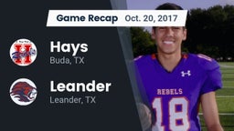 Recap: Hays  vs. Leander  2017