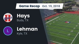 Recap: Hays  vs. Lehman  2018