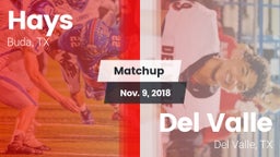 Matchup: Hays  vs. Del Valle  2018